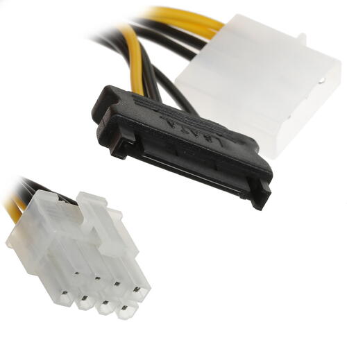 Купить Переходник для видеокарты FinePower Molex(M)+SATA(M) - PCI-E 8pin(F)  1345026. Характеристики, отзывы и цены в Донецке