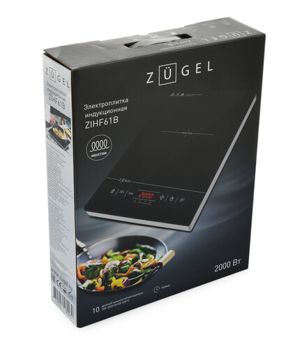 Купить Плита компактная электрическая ZUGEL ZIHF61B черный  9979554. Характеристики, отзывы и цены в Донецке