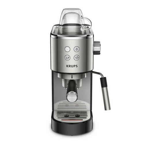 Купить Кофеварка рожковая Krups XP442C11 серебристый  5323292. Характеристики, отзывы и цены в Донецке