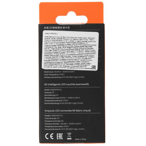 Купить Умная светодиодная лампа Xiaomi Mi Smart LED Bulb  4838657. Характеристики, отзывы и цены в Донецке