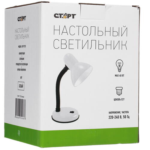 Купить Настольный светильник СТАРТ CT02 белый  1655331. Характеристики, отзывы и цены в Донецке