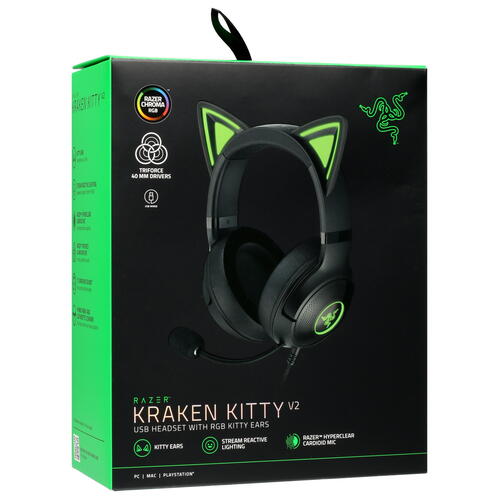 Купить Проводные наушники Razer Kraken Kitty V2 черный  5434824. Характеристики, отзывы и цены в Донецке