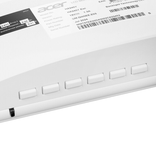 Купить 23.8" Монитор Acer HA240YEwi белый  5455876. Характеристики, отзывы и цены в Донецке