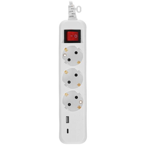 Купить Удлинитель ЭРА UB-3es-1.5m-USB белый  5400648. Характеристики, отзывы и цены в Донецке