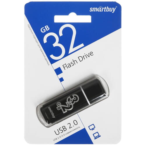 Купить Память USB Flash 32 ГБ Smartbuy Glossy Series [SB32GBGS-K]  9959901. Характеристики, отзывы и цены в Донецке