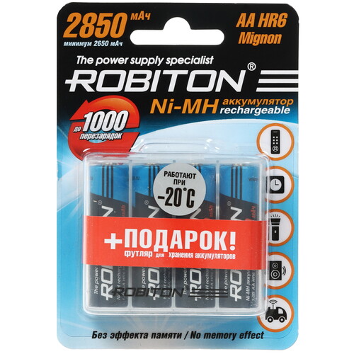 Купить Аккумулятор ROBITON 2850MHAA-4 2850 мА*ч  5346398. Характеристики, отзывы и цены в Донецке