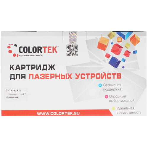 Купить Картридж лазерный Colortek CF362A (508A) Y желтый  5367086. Характеристики, отзывы и цены в Донецке