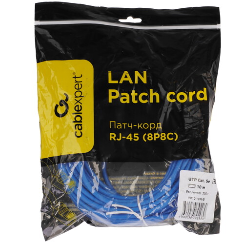 Купить Патч-корд Cablexpert PP12-10M/B  9154509. Характеристики, отзывы и цены в Донецке