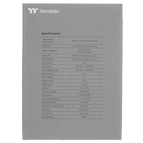 Купить Кулер для процессора Thermaltake TOUGHAIR TRX40  5098456. Характеристики, отзывы и цены в Донецке