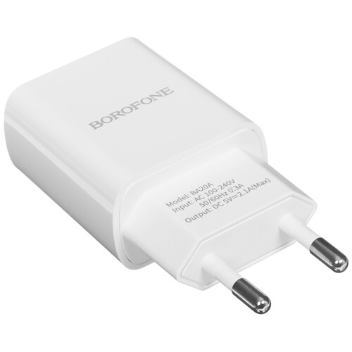 Купить Сетевое зарядное устройство Borofone BA20A белый  5474764. Характеристики, отзывы и цены в Донецке