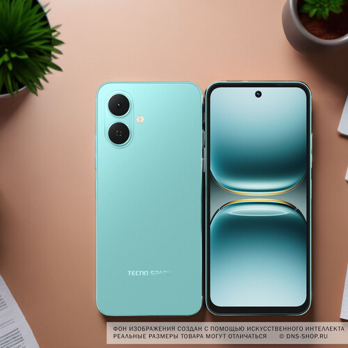 Купить 6.67" Смартфон Tecno SPARK GO 2 128 ГБ зеленый  5633266. Характеристики, отзывы и цены в Донецке
