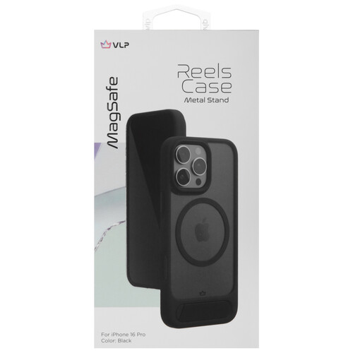 Купить Накладка  VLP Reels Case для Apple iPhone 16 Pro черный/прозрачный  5487089. Характеристики, отзывы и цены в Донецке
