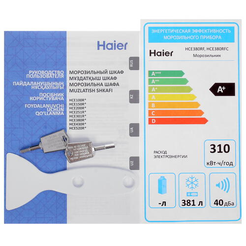 Купить Морозильный ларь Haier HCE380RF белый  9009505. Характеристики, отзывы и цены в Донецке
