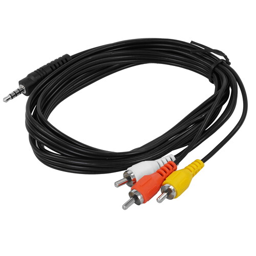 Купить Кабель соединительный   Сигнал 3.5 mm jack - RCA x3 черный  5480124. Характеристики, отзывы и цены в Донецке