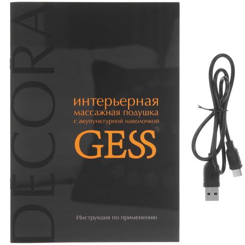 Купить Массажная подушка Gess Decora серый, черный  9220194. Характеристики, отзывы и цены в Донецке