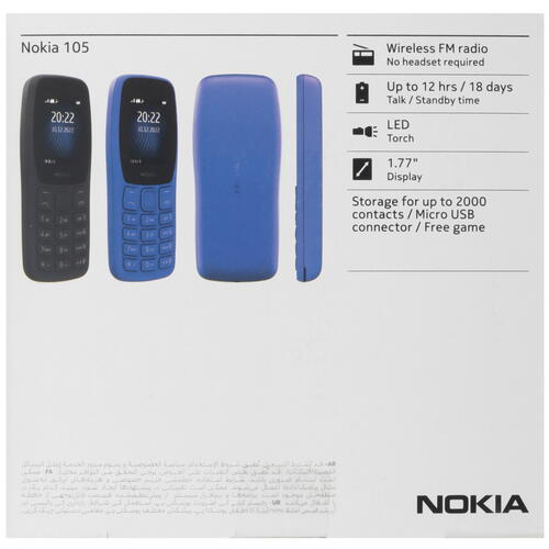 Купить Сотовый телефон Nokia 105 DS (2022) синий  5452152. Характеристики, отзывы и цены в Донецке