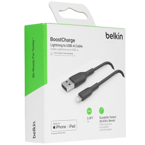 Купить Кабель круглый Belkin Lightning 8-pin MFI - USB 2.0 Type-A черный 1 м  9115854. Характеристики, отзывы и цены в Донецке