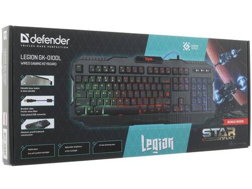 Купить Клавиатура  проводная Defender Legion GK-010DL  8105962. Характеристики, отзывы и цены в Донецке