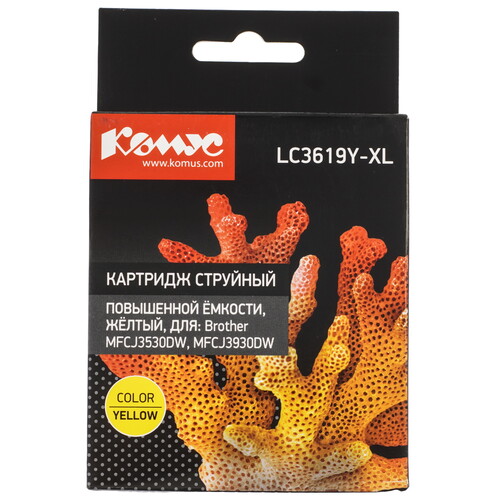 Купить Картридж Комус LC3619XLY желтый  9199553. Характеристики, отзывы и цены в Донецке