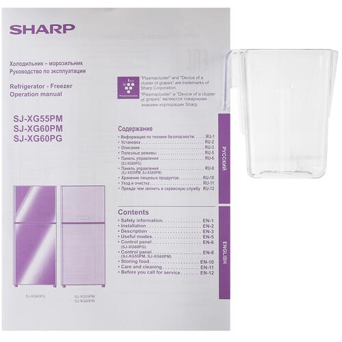 Купить Холодильник с морозильником   Sharp SJXG60PGBK черный  8117589. Характеристики, отзывы и цены в Донецке