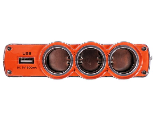 Купить Разветвитель автоприкуривателя AIRLINE ASP-3U-03  6720881. Характеристики, отзывы и цены в Донецке