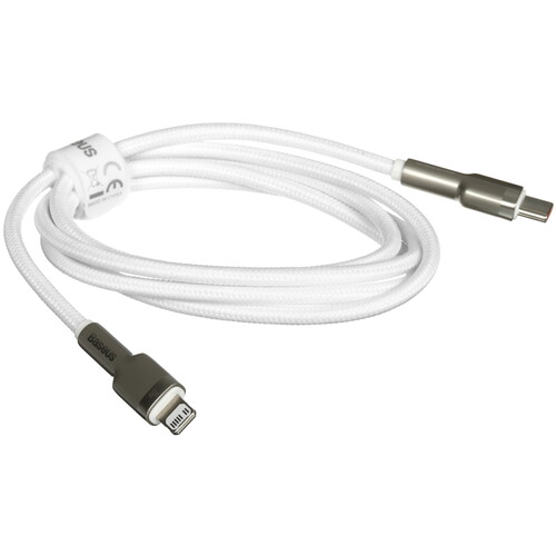 Купить Кабель круглый Baseus Lightning 8-pin - USB Type-C белый 1 м  9167183. Характеристики, отзывы и цены в Донецке