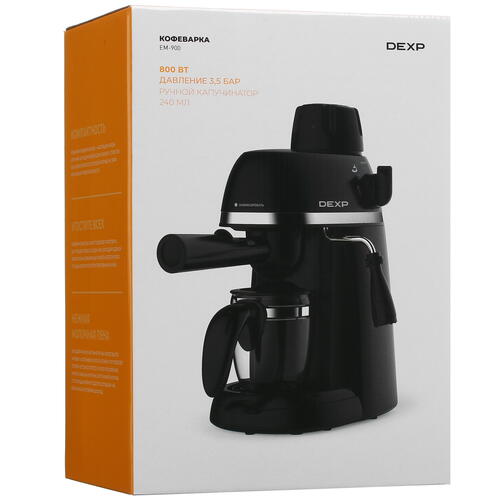 Купить Кофеварка рожковая DEXP EM-900 черный  9971939. Характеристики, отзывы и цены в Донецке