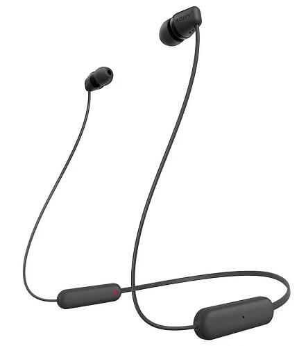 Купить Беспроводные наушники Sony WI-C100 черный  5432866. Характеристики, отзывы и цены в Донецке