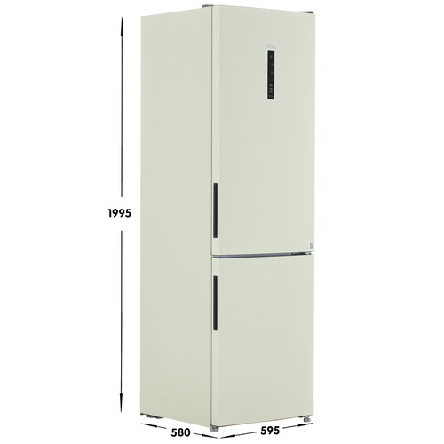 Купить Холодильник с морозильником   Haier CEF538CCG бежевый  9291526. Характеристики, отзывы и цены в Донецке