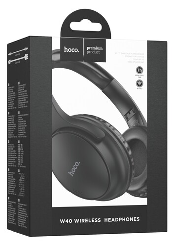 Купить Беспроводные/проводные наушники Hoco W40 черный 2023  5485114. Характеристики, отзывы и цены в Донецке