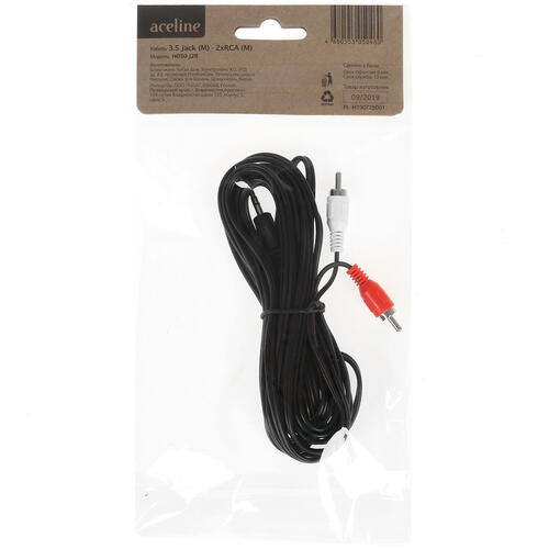 Купить Кабель   Aceline 3.5 mm jack - RCA x2 черный  1380014. Характеристики, отзывы и цены в Донецке