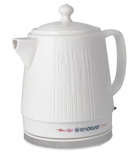 Купить Электрочайник Endever KR-450C белый  5365520. Характеристики, отзывы и цены в Донецке