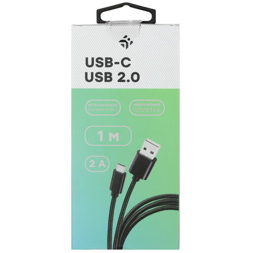 Купить Кабель круглый DEXP USB Type-C - USB 2.0 Type-A черный 1 м  4834141. Характеристики, отзывы и цены в Донецке