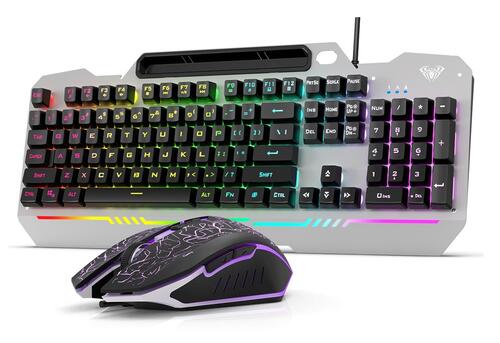 Купить Клавиатура+мышь  проводная  AULA T102 серый  9096849. Характеристики, отзывы и цены в Донецке