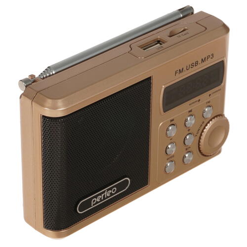 Купить Радиоприемник Perfeo Sound Ranger золотистый  5074231. Характеристики, отзывы и цены в Донецке