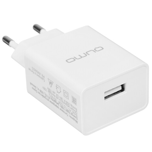 Купить Сетевое зарядное устройство QUMO Energy Light 0115 белый  5627896. Характеристики, отзывы и цены в Донецке