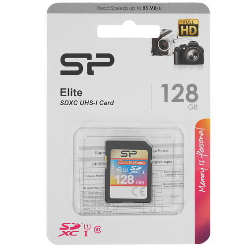 Купить Карта памяти Silicon Power Elite SDXC 128 ГБ [SP128GBSDXAU1V10]  5057193. Характеристики, отзывы и цены в Донецке