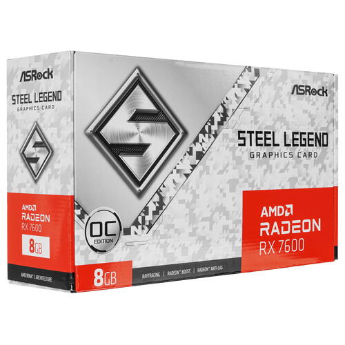 Купить Видеокарта ASRock AMD Radeon RX 7600 Steel Legend OC  5438266. Характеристики, отзывы и цены в Донецке