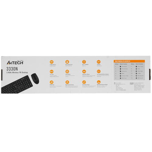 Купить Клавиатура+мышь беспроводная   A4Tech 3330N черный  5035356. Характеристики, отзывы и цены в Донецке