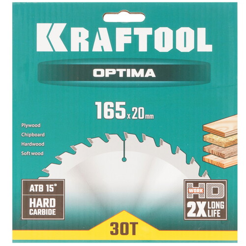 Купить Диск пильный KRAFTOOL 36951-165-20  9107975. Характеристики, отзывы и цены в Донецке