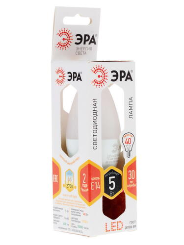 Купить Лампа светодиодная ЭРА LED smd B35-5w-827-E14  1089109. Характеристики, отзывы и цены в Донецке