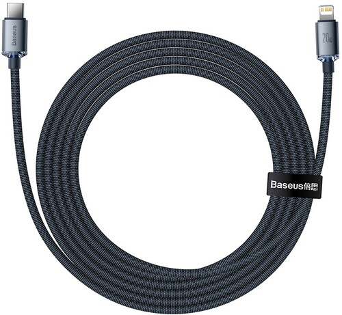 Купить Кабель круглый Baseus Lightning 8-pin - USB Type-C черный 2 м  5627608. Характеристики, отзывы и цены в Донецке