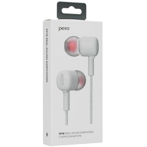 Купить Проводные наушники PERO EP16 белый  9918406. Характеристики, отзывы и цены в Донецке