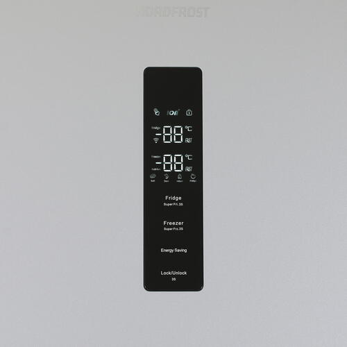 Купить Холодильник с морозильником  Nordfrost RFC 350D NFS серебристый  9944654. Характеристики, отзывы и цены в Донецке