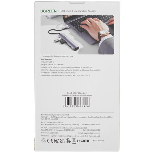 Купить Док-станция Ugreen CM417  4866782. Характеристики, отзывы и цены в Донецке