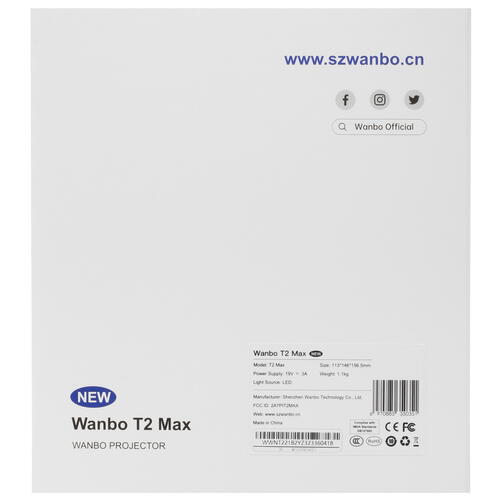 Купить Проектор Wanbo Projector T2 Max New синий  5434597. Характеристики, отзывы и цены в Донецке