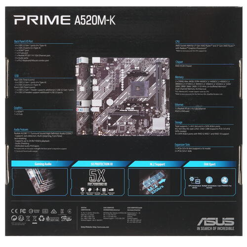 Купить Материнская плата ASUS PRIME A520M-K  1692882. Характеристики, отзывы и цены в Донецке