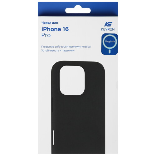 Купить Накладка  KEYRON Silicone Origin для Apple iPhone 16 Pro черный  9131676. Характеристики, отзывы и цены в Донецке
