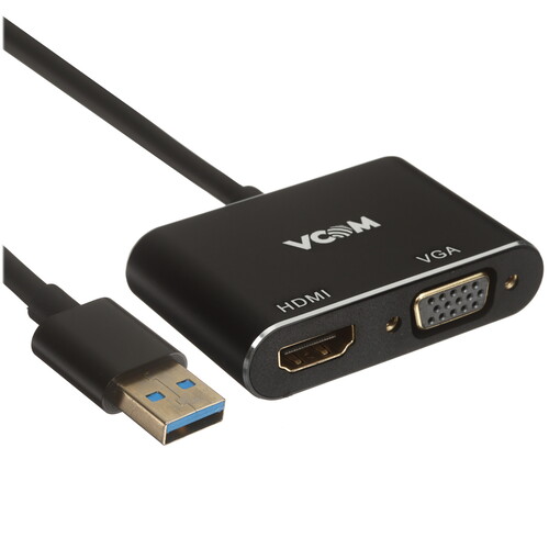 Купить Переходник однонаправленный VCOM USB 3.0 - HDMI+VGA, 0.2 м  5471494. Характеристики, отзывы и цены в Донецке