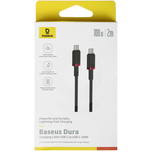 Купить Кабель круглый Baseus USB Type-C - USB Type-C красный 2 м  5627580. Характеристики, отзывы и цены в Донецке